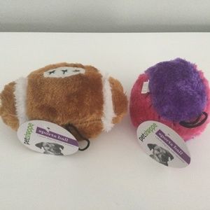 Plush Dog Toys with Squeaker - Set of 2